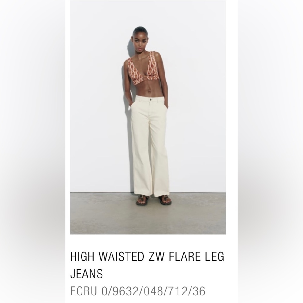 NWT Zara high waisted flare jeans